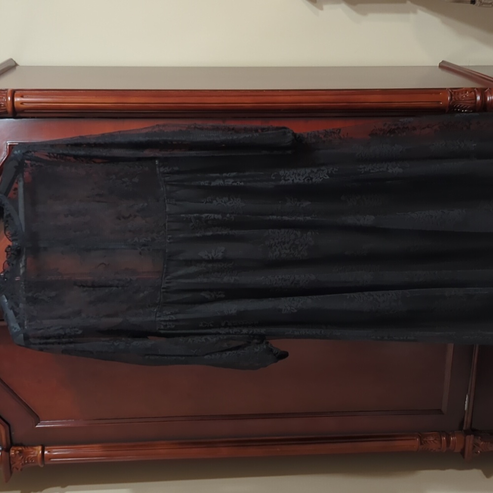 Black mesh/ lace maternity maxi dress size xl